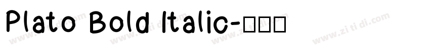 Plato Bold Italic字体转换
